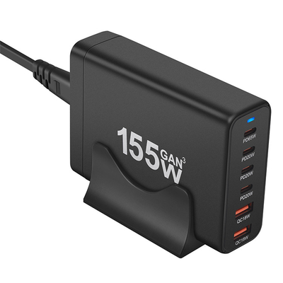 Total Output 155W Usb C Fast Wall Charger Type c Adapter Charger Multiport 6 in 1 Usb c Hub