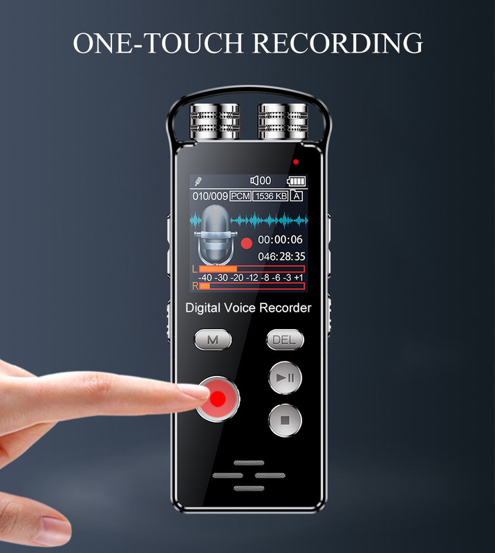 8GB USB LCD Digital Voice Recorder with 1536kbps Multifunction Supports MP3 Player and Dictaphone Records in WAV REC Format