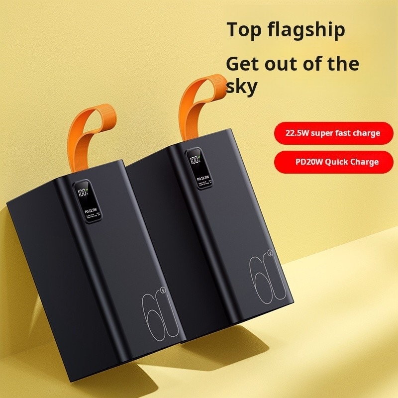 Power Bank Super Capacity Charging Bank Outdoor 22.5W Super Fast Charge 60000mah White Li-polymer Battery Portable Power Station