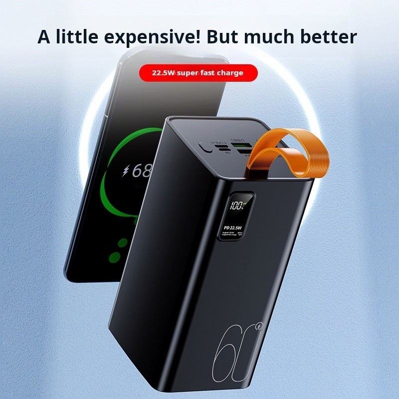 Power Bank Super Capacity Charging Bank Outdoor 22.5W Super Fast Charge 60000mah White Li-polymer Battery Portable Power Station