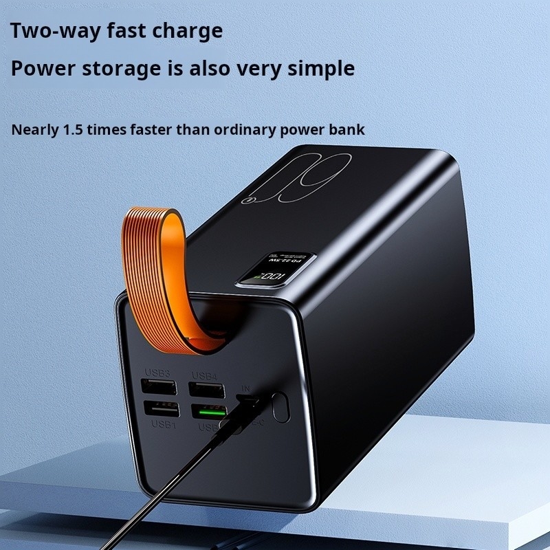 Power Bank Super Capacity Charging Bank Outdoor 22.5W Super Fast Charge 60000mah White Li-polymer Battery Portable Power Station