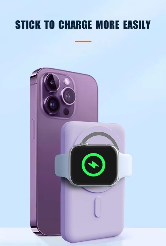 Custom Mini Pd Fast Charging Wireless 3IN1 Phone Charger Power Banks 5000Mah 10000Mah Wireless Portable Magnetic Power Bank
