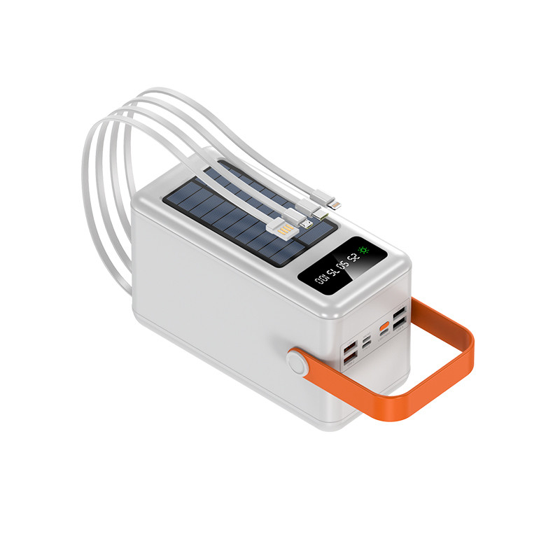 2025 Charger Battery 100000Mha Solar Power Bank Power Station Solar Panel Outdoor Cleaning Energy Powerbank Batterie Extere