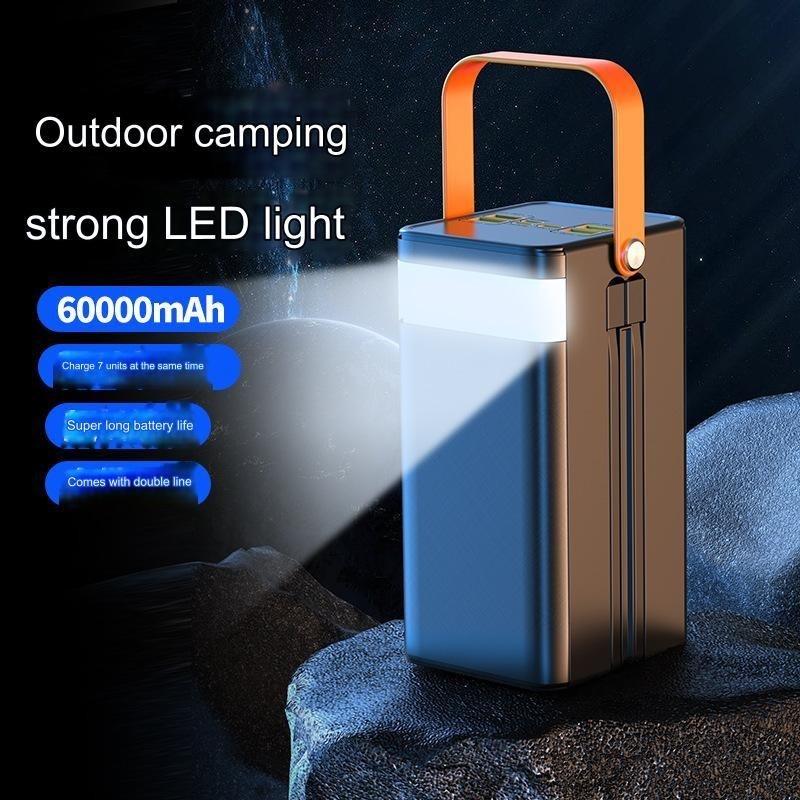 Powerbank 50000mAh 30000nah Power Bank With LED Lights New 60000mAh Power Station With Cable Included