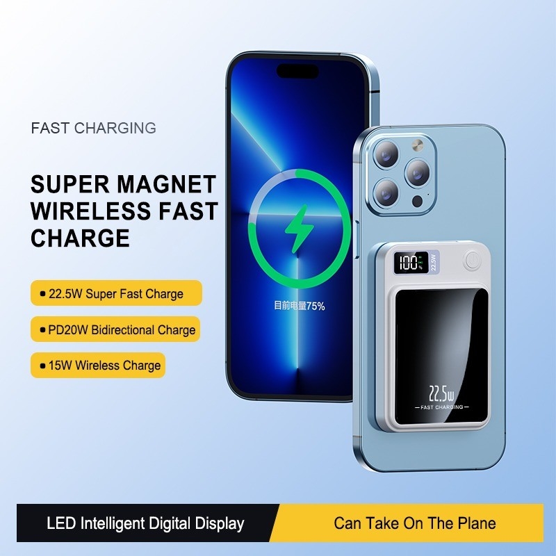 Hot Selling Wireless With LED High Capacity for Charging Devices on the Go Power Bank