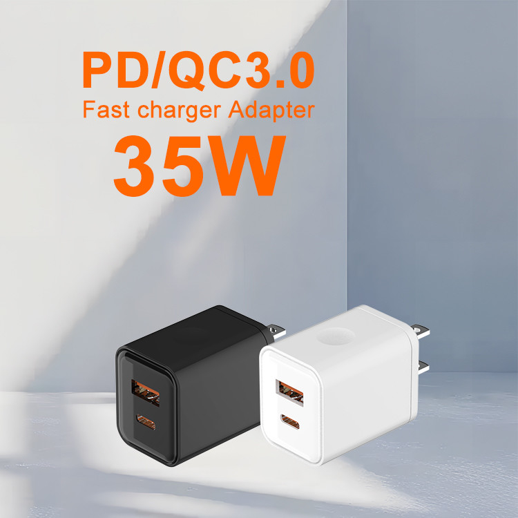 Ce Fcc Rosh Certified Multi Usb Type C Gan Pd 20w 25w 35w A+c Super Fast Charging Usb-c Pd Pps Quick Wall Charger