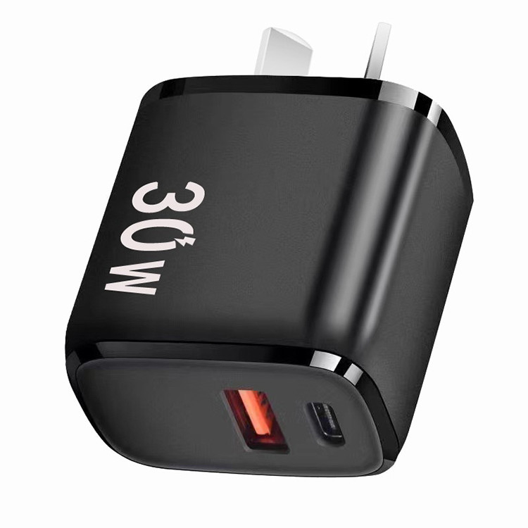 30W Type C Charger Block USB C Cube Dual Port USB C Wall Adapter C Wall Charger Box Fast Charging Brick