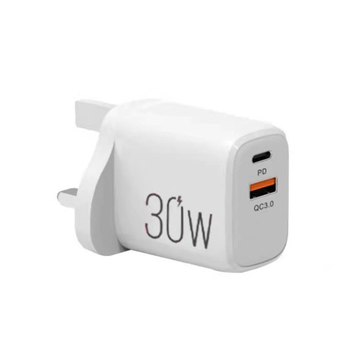 30W Type C Charger Block USB C Cube Dual Port USB C Wall Adapter C Wall Charger Box Fast Charging Brick