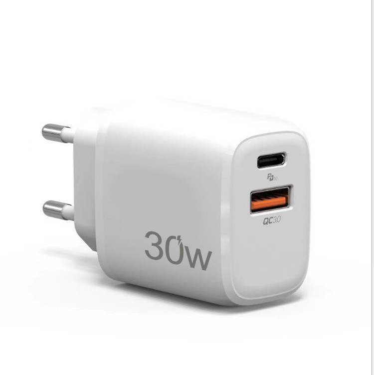 30W Type C Charger Block USB C Cube Dual Port USB C Wall Adapter C Wall Charger Box Fast Charging Brick