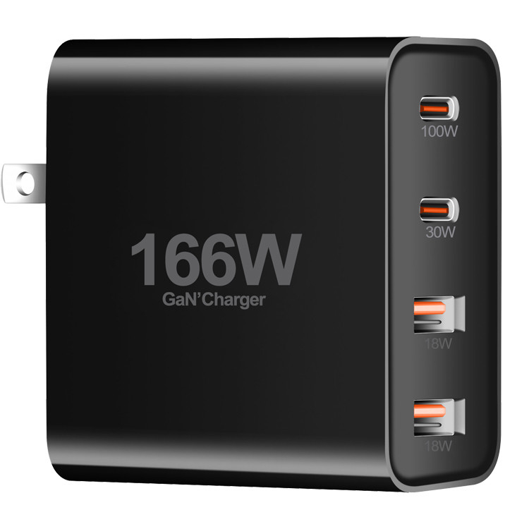 USB Type C 130w 166w GaN Charger PD Fast Charge Usb-c Power Adapter Fast Charging Laptop Power Adapters Wall Charger for macbook