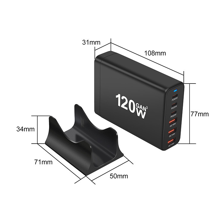 Laptop Phone 15 Charger 120W 65w 20w Ac Adapter USB C Fast Wall Charger Block